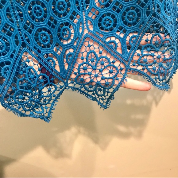 🎀NWT🎀 Deletta Anthropologie Blue Eyelet Tank - Picture 3 of 7